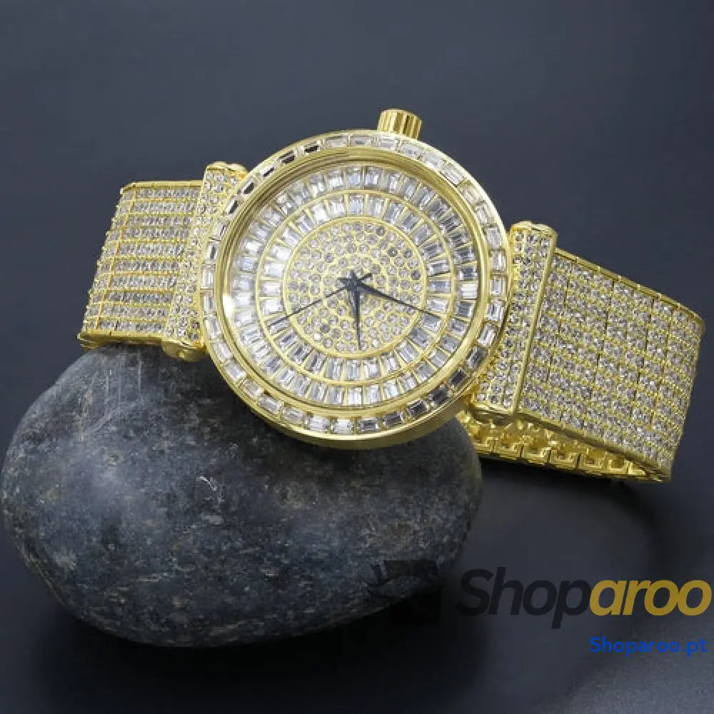 Relógio FOXY CZ Iced Out com Zircónia Cúbica