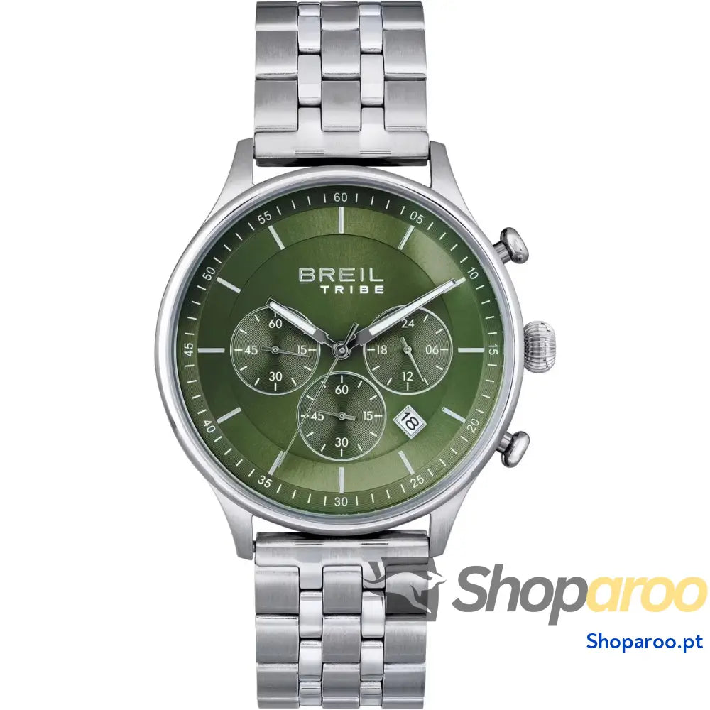 Relógio masculino Breil EW0641 Verde Prateado