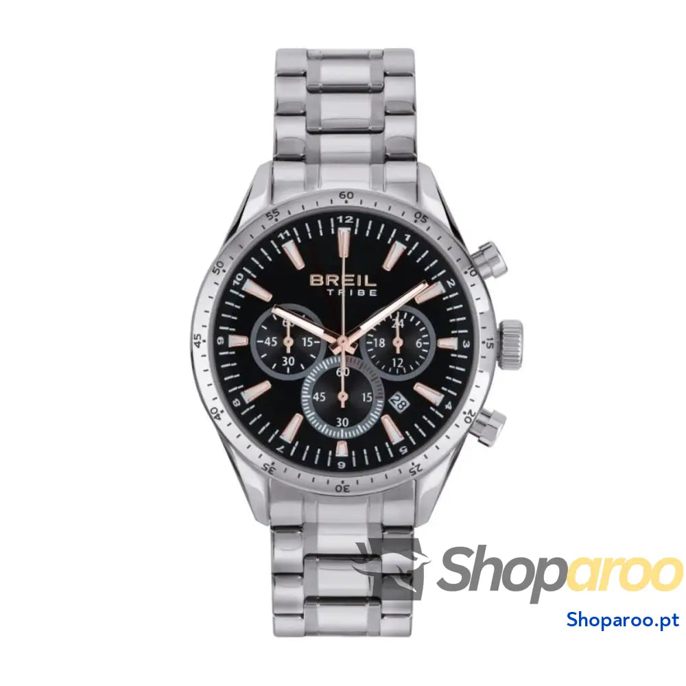 Relógio masculino Breil EW0657 Preto Prateado