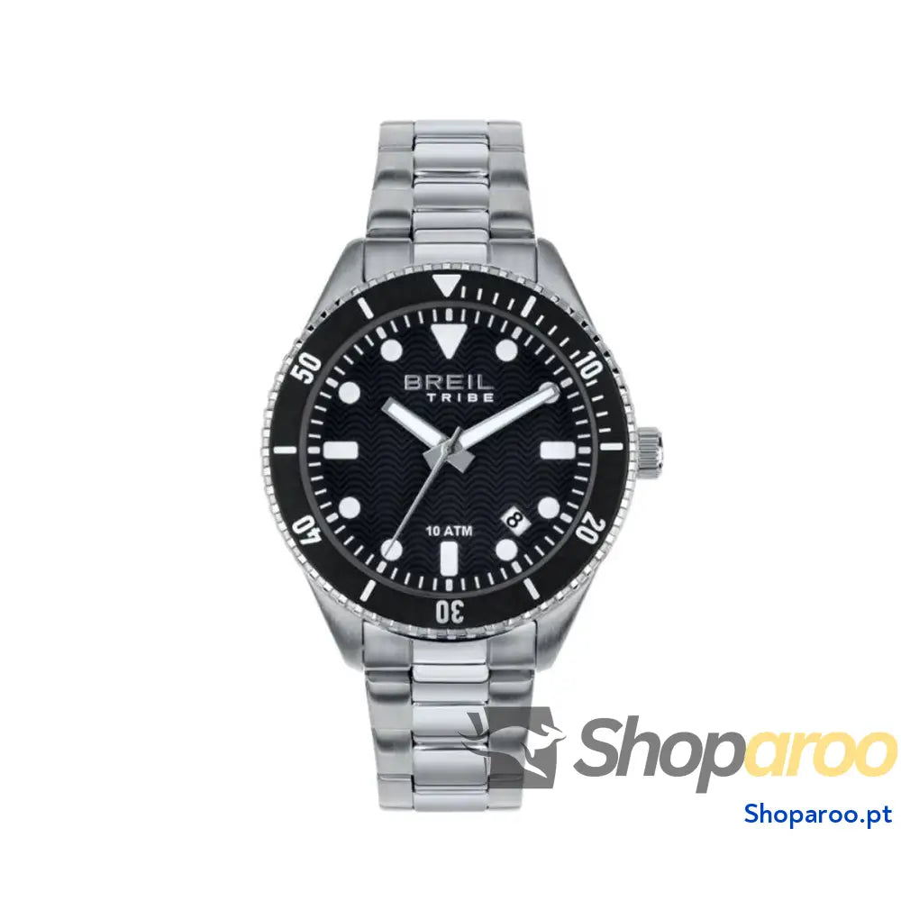 Relógio masculino Breil EW0716 Preto Prateado (Ø 39 mm)