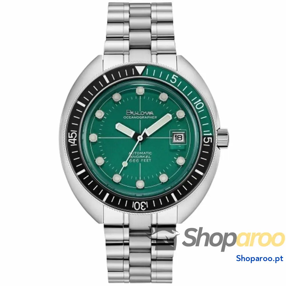 Relógio masculino Bulova F100 TRIBUTE - STEEL Verde Prateado