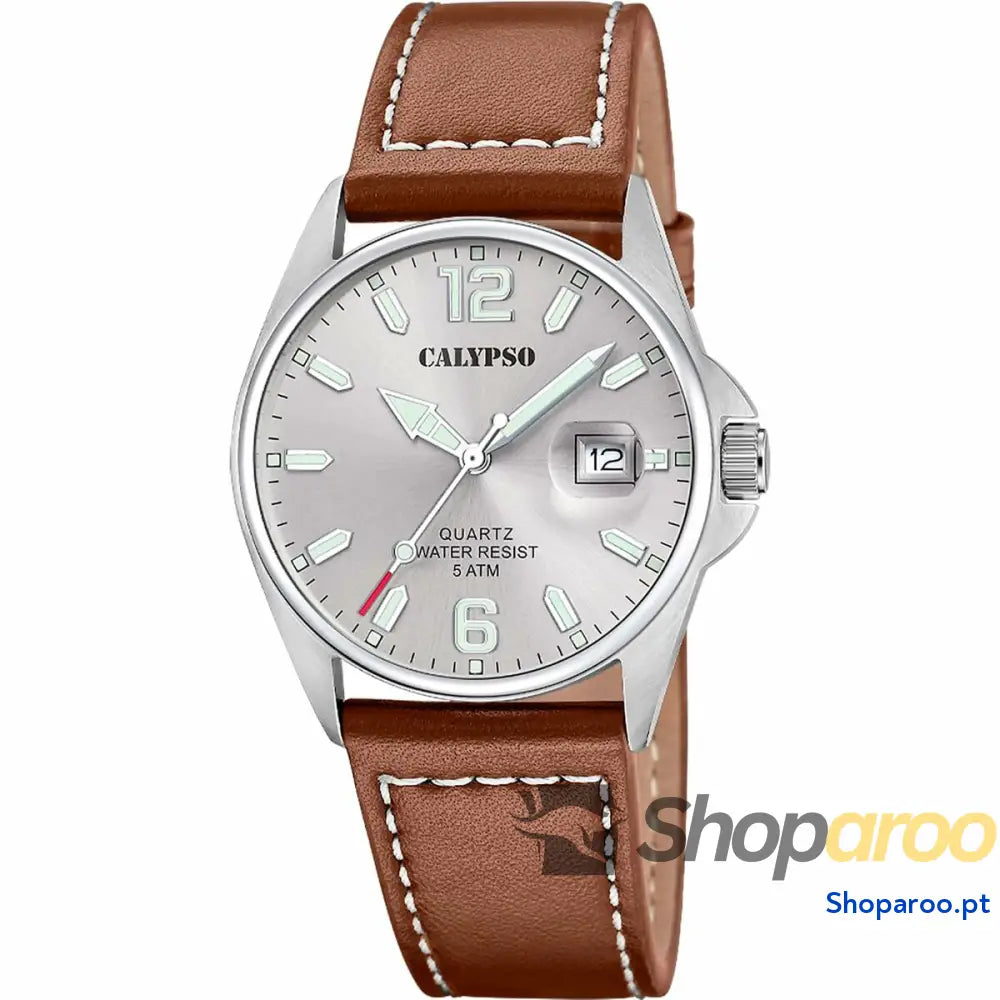 Relógio masculino Calypso K5870/2 Castanho