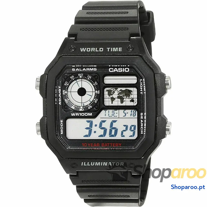 Relógio masculino Casio AE-1200WH-1AVEF Preto