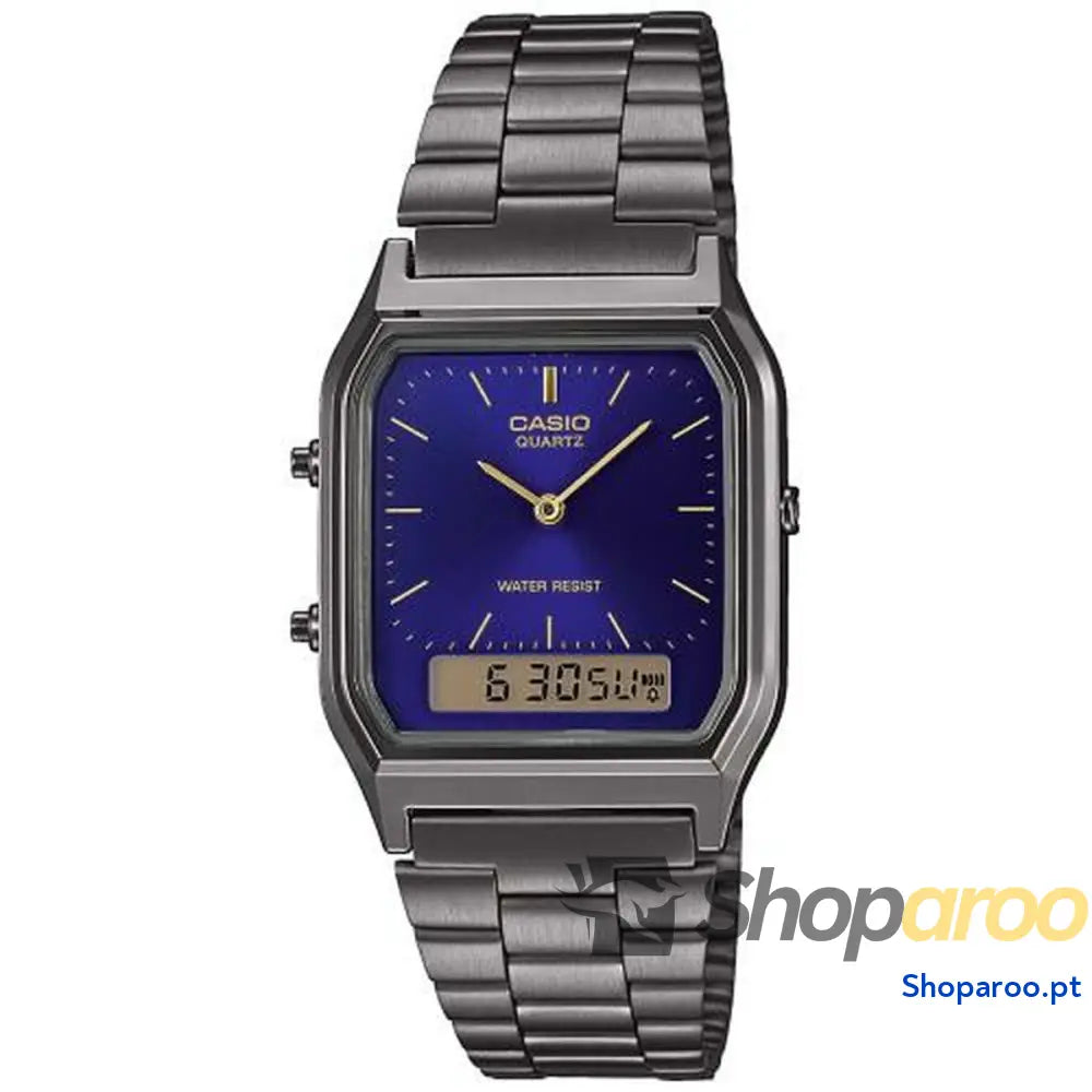 Relógio masculino Casio AQ-230EGG-2AEF Preto Prateado