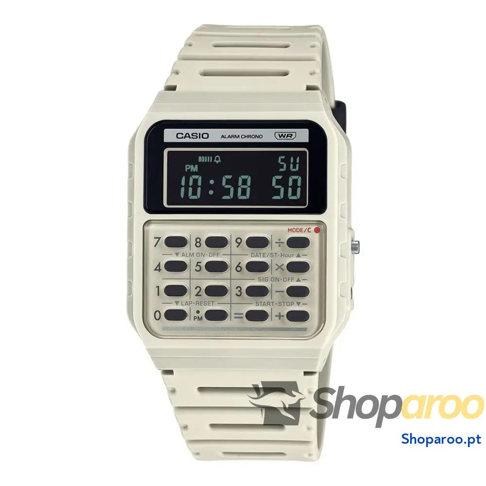 Relógio masculino Casio CALCULATOR EDGY COLLECTION - CREAM