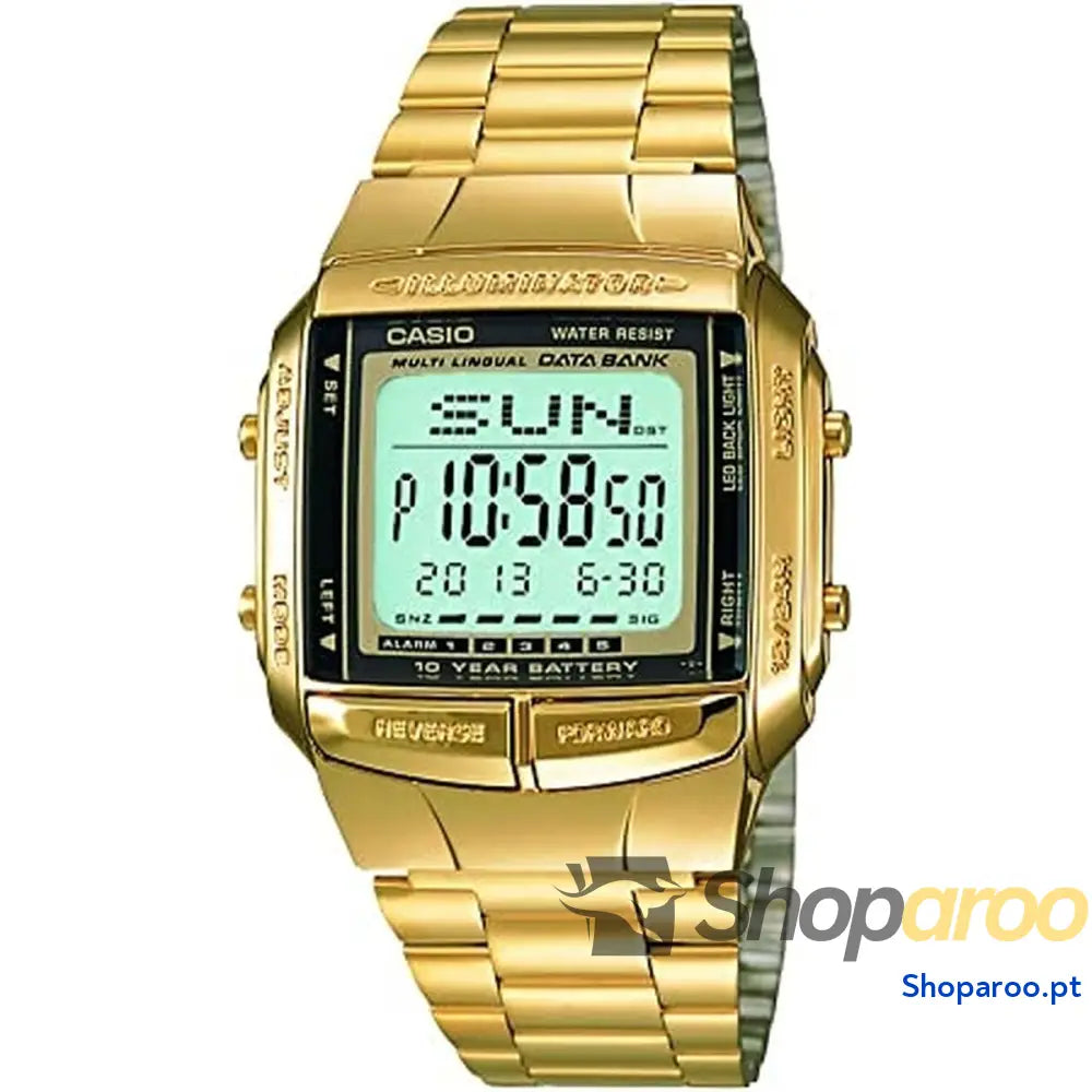 Relógio masculino Casio DATABANK Dourado (Ø 38 mm)