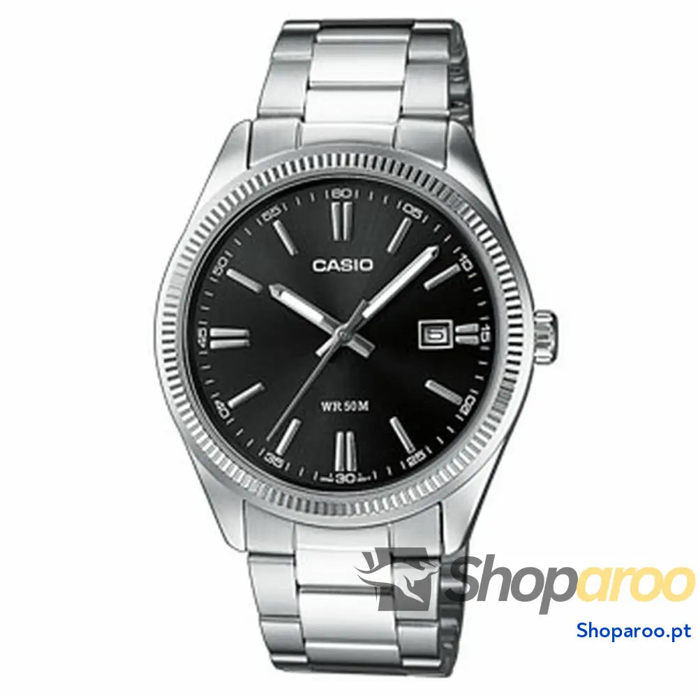 Relógio masculino Casio DATE Prateado Multifunção Preto (Ø 39 mm)