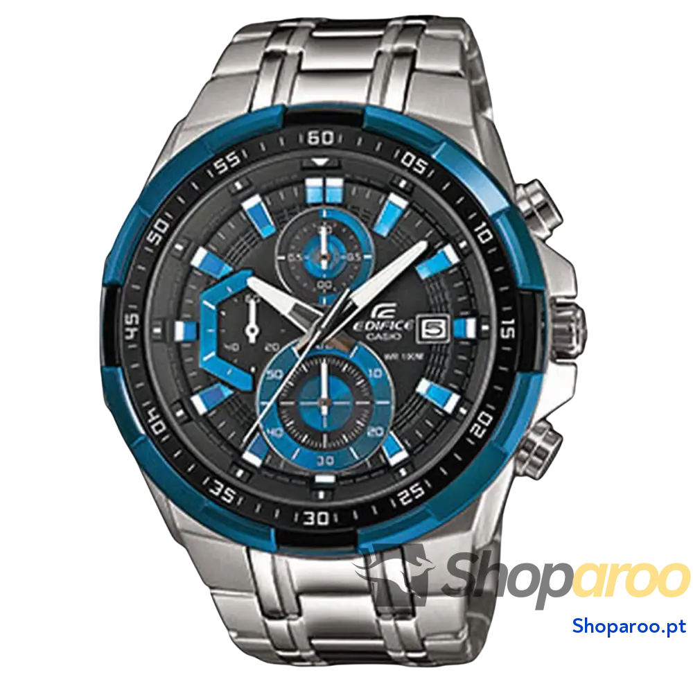 Relógio masculino Casio EFR-539D-1A2VUEF Preto Prateado