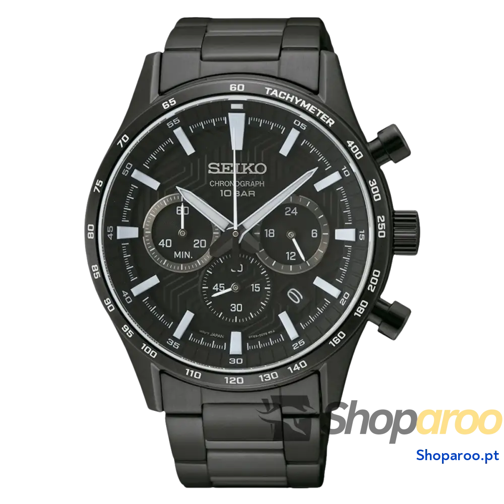 Relógio masculino Seiko SSB415P1 Preto