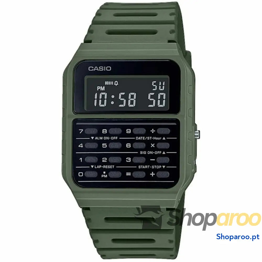 Relógio unissexo Casio CALCULATOR Preto Verde
