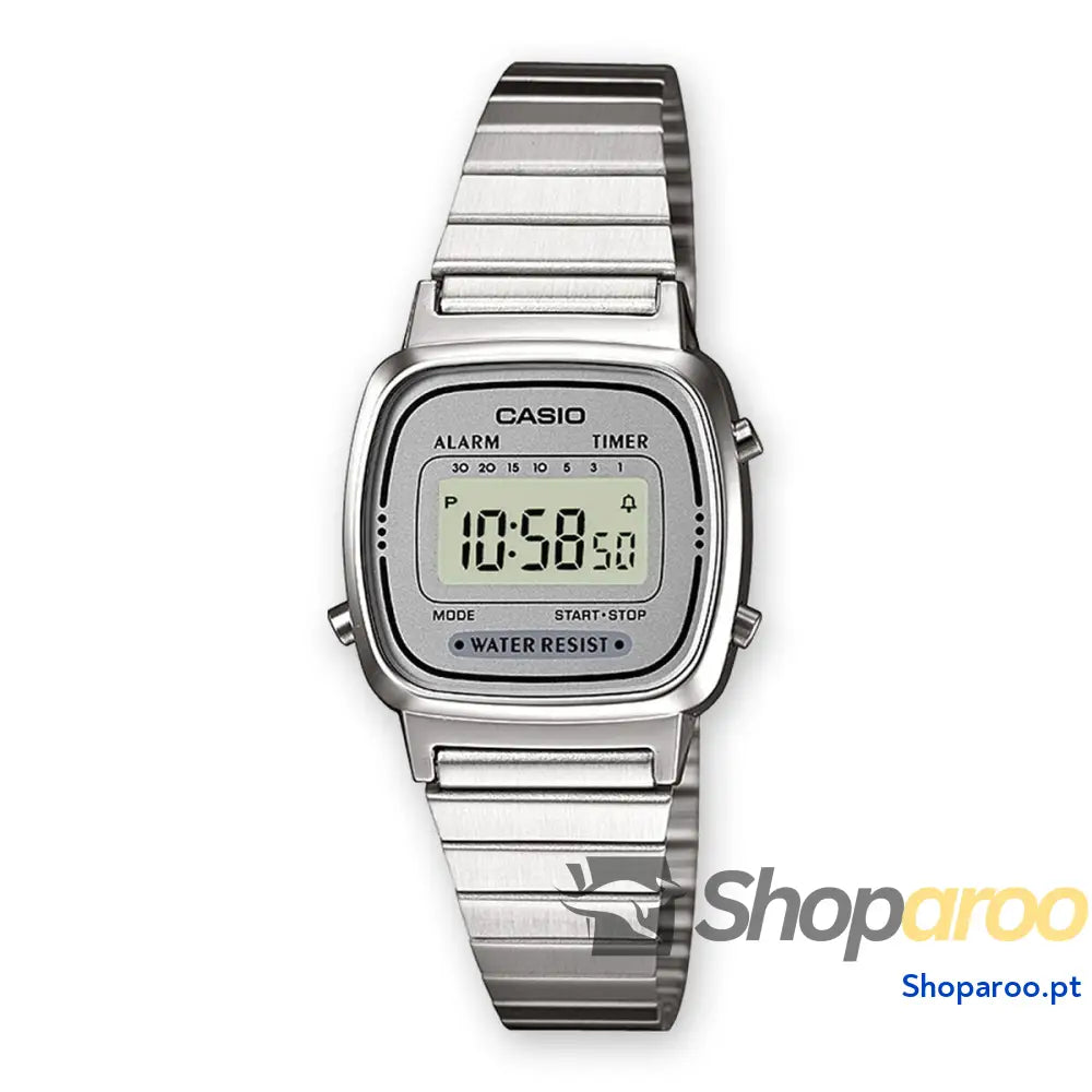 Relógio unissexo Casio LA670WEA 7EF Cinzento Prateado (Ø 25 mm)