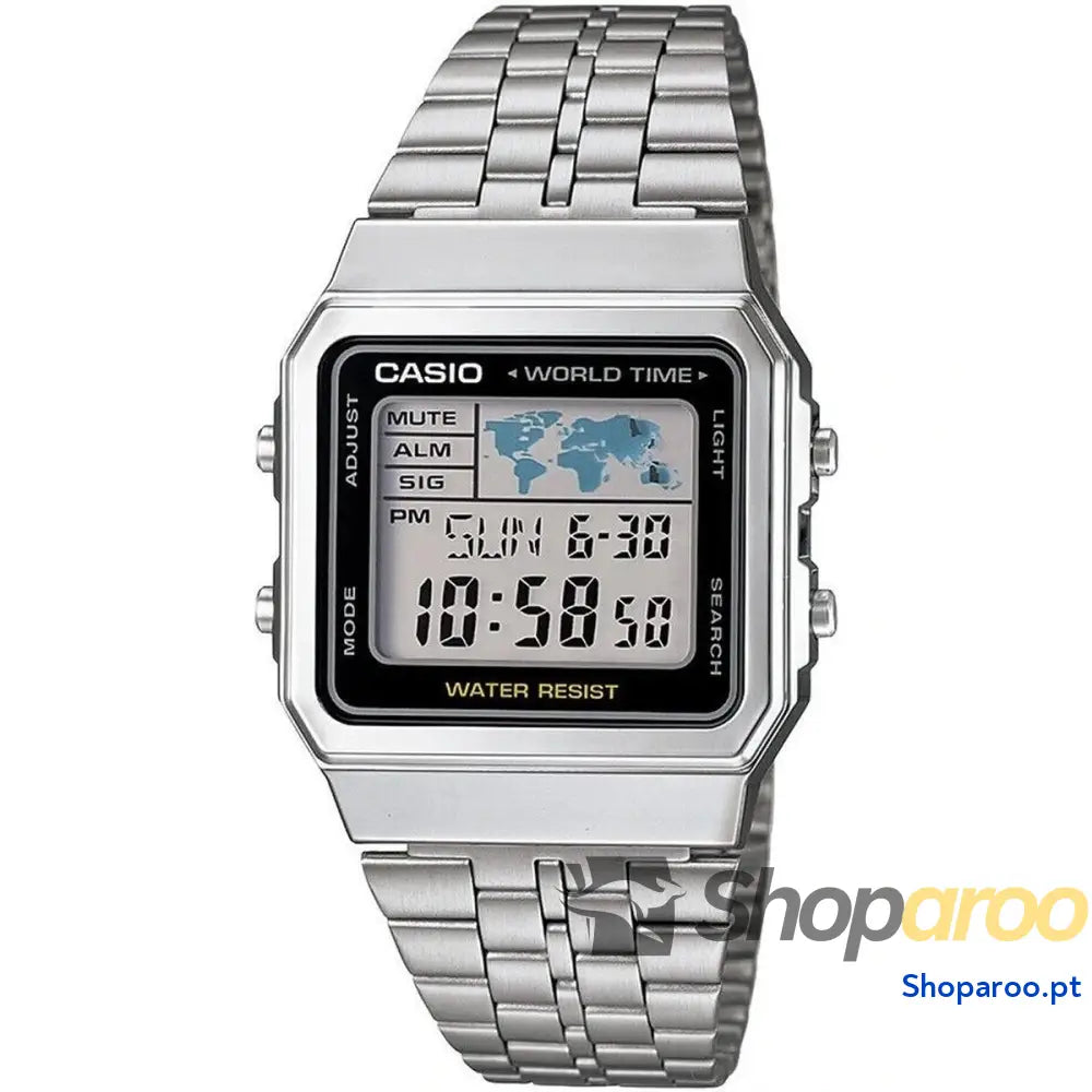 Relógio unissexo Casio VINTAGE Preto Prateado (Ø 34 mm)