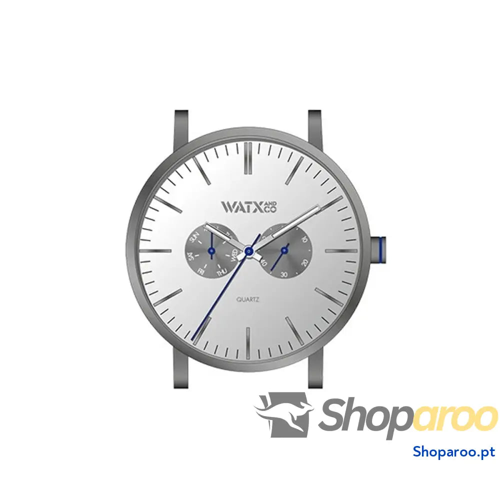 Relógio unissexo Watx & Colors WXCA2703 Cinzento Prateado (Ø 44 mm)