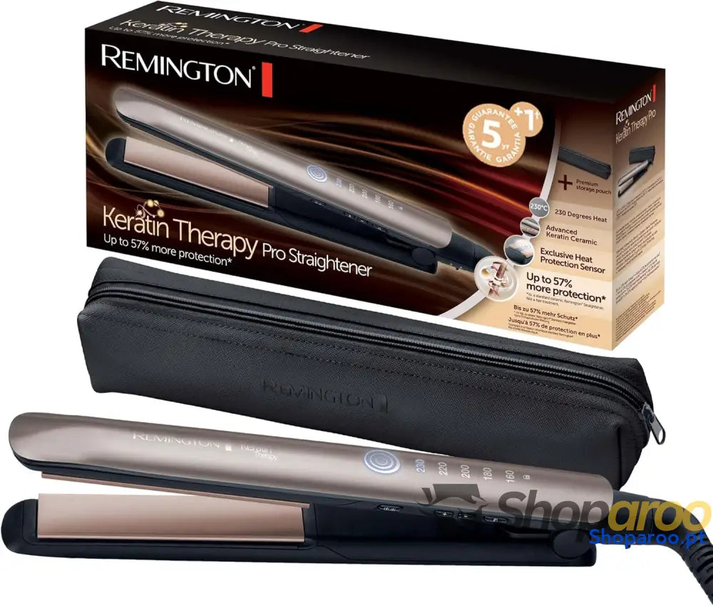 Remington Keratin Therapy Pro Ferro de Cabelo com revestimento cerâmico e proteção contra danos capilares