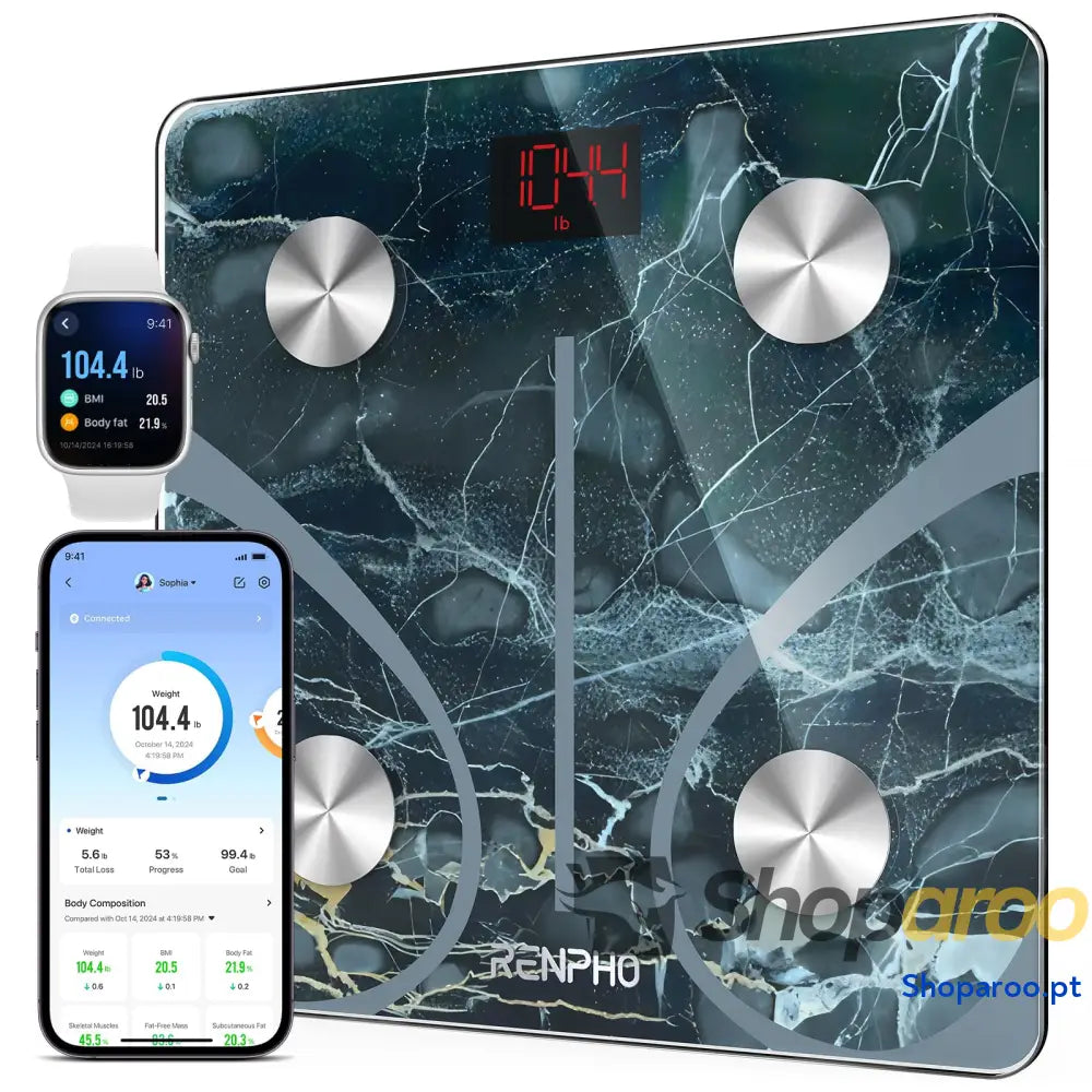 Balança digital para Wc balança gordura corporal e muscular com aplicativo inteligente fitness 13 monitores