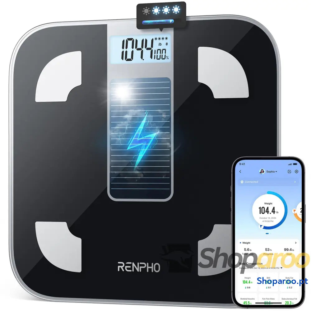 Balança digital para Wc balança gordura corporal e muscular com aplicativo inteligente fitness 13 monitores