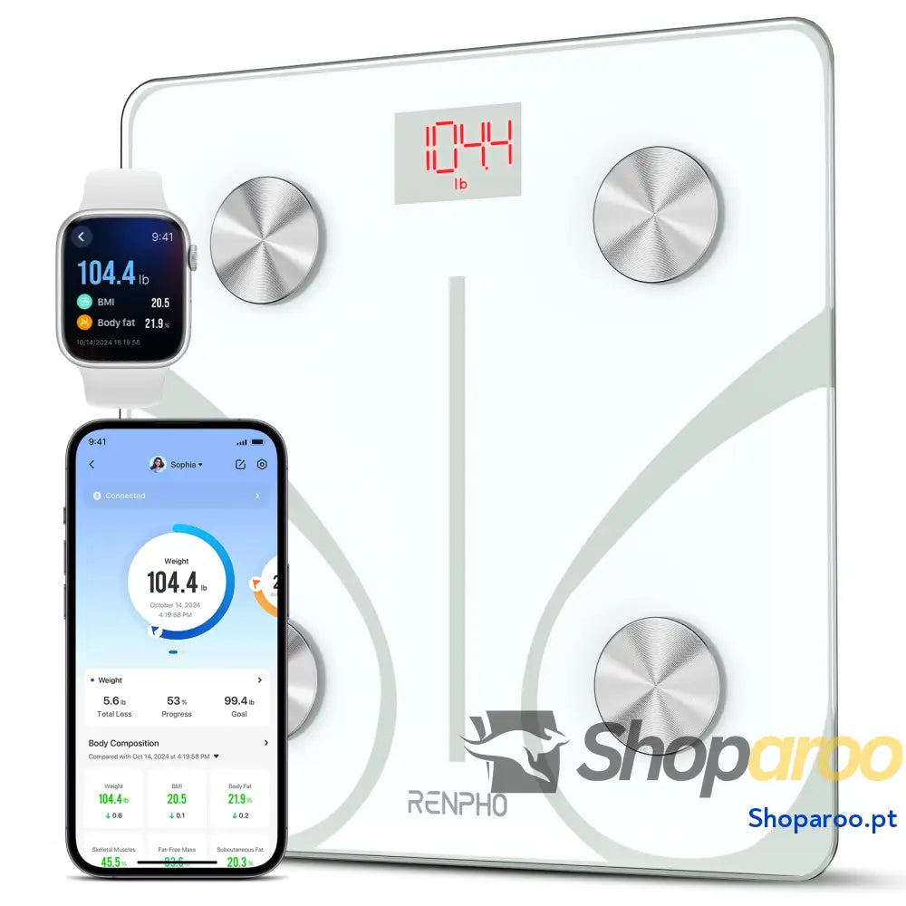 Balança digital para Wc balança gordura corporal e muscular com aplicativo inteligente fitness 13 monitores