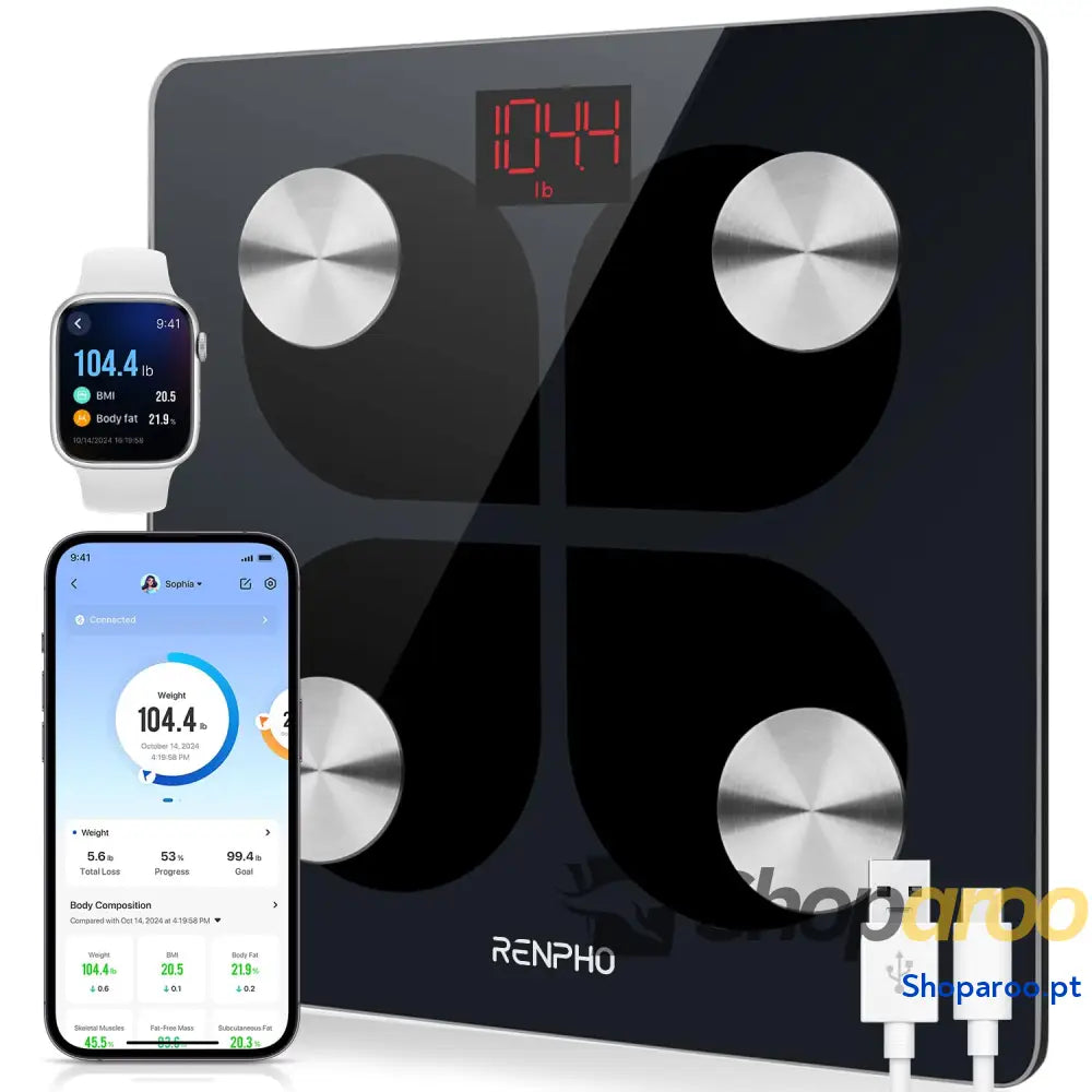 Balança digital para Wc balança gordura corporal e muscular com aplicativo inteligente fitness 13 monitores