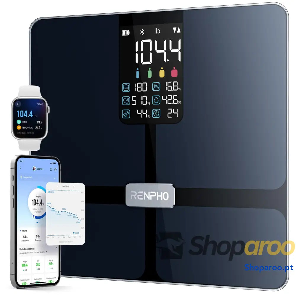 Balança digital para Wc balança gordura corporal e muscular com aplicativo inteligente fitness 13 monitores