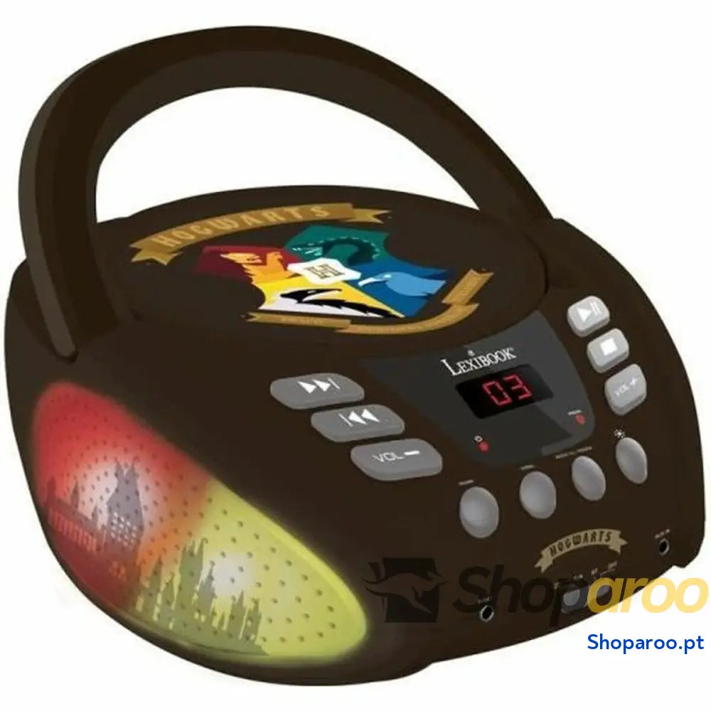 Reprodutor CD/MP3 Lexibook Harry Potter Hogwarts Bluetooth 5.0 Preto