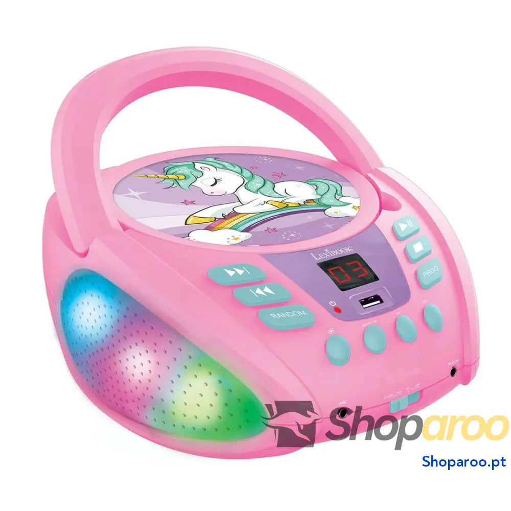 Reprodutor CD/MP3 Lexibook Infantil Cor de Rosa Bluetooth Unicórnio