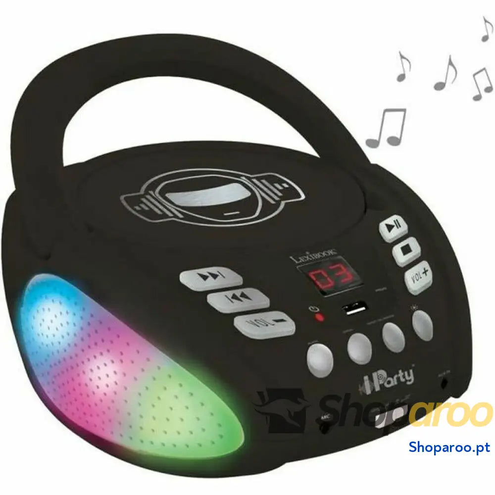 Reprodutor CD/MP3 Lexibook iParty Bluetooth 5.0 Preto USB