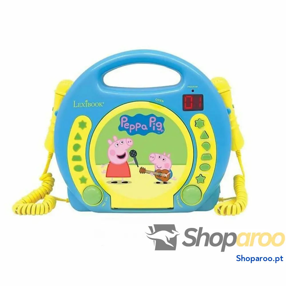 Reprodutor Lexibook Peppa Pig CD Microfone para Karaoke x 2