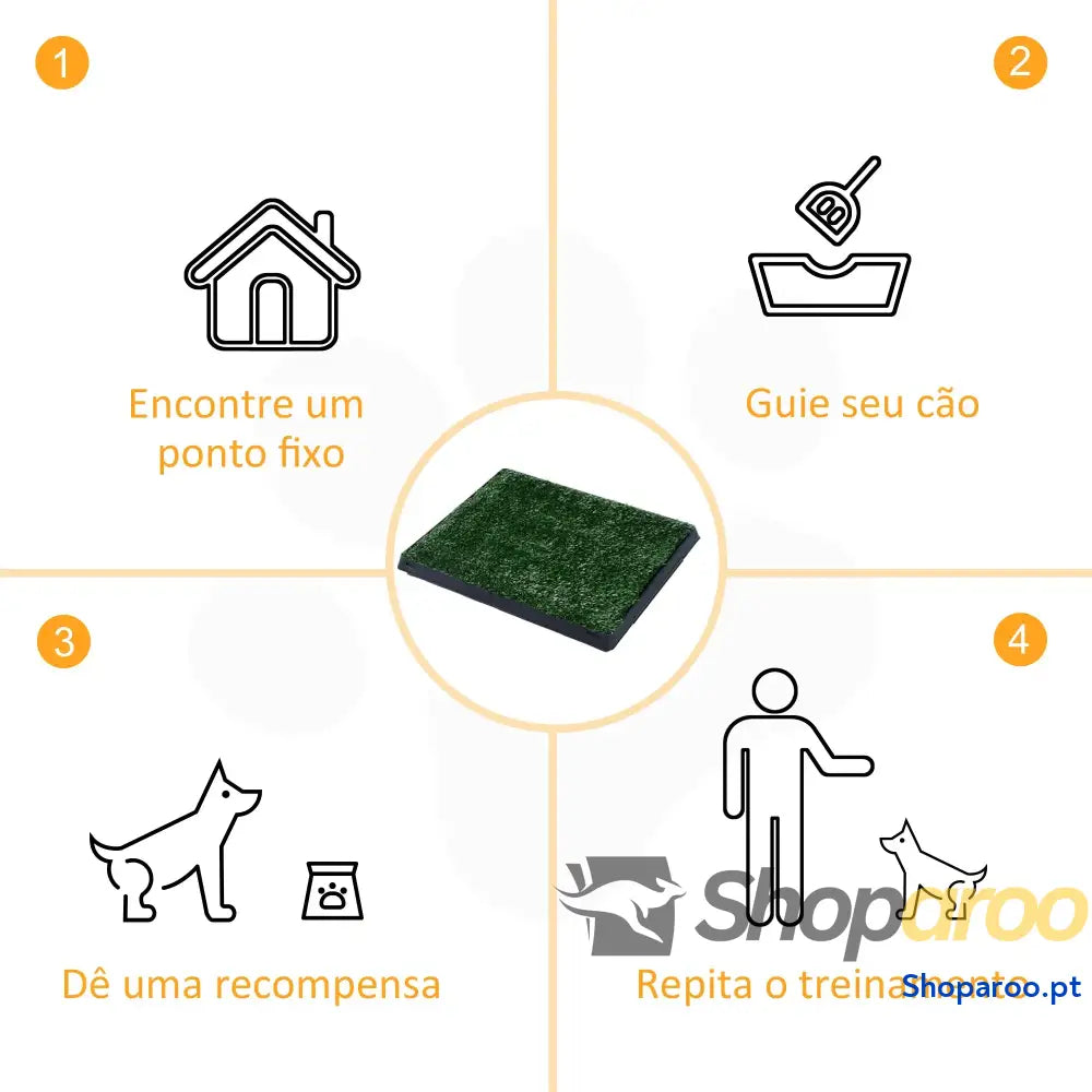 Resguardo de Treino para Cães com Bandeja Lavável Verde 51x63x6 cm