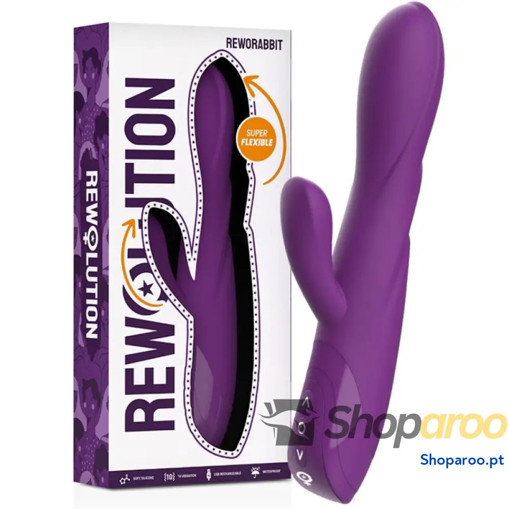 REWOLUTION - VIBRADOR FLEXÍVEL REWORABBIT COM COELHO