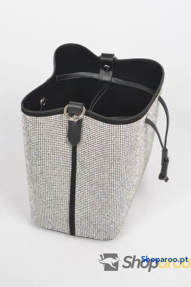 Bolsa balde com strass