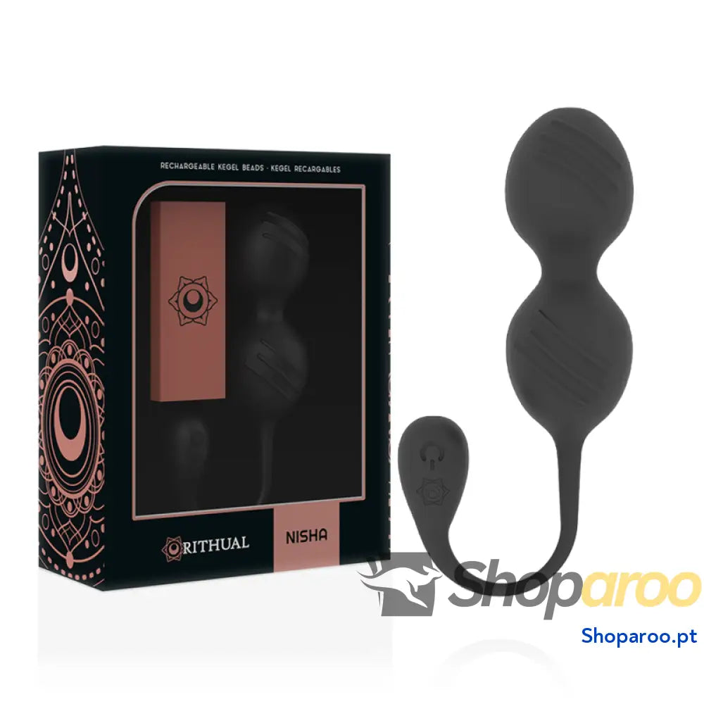 RITHUAL BOLAS DE KEGEL VIBRATÓRIAS RECARREGVEIS NISHA PRETAS