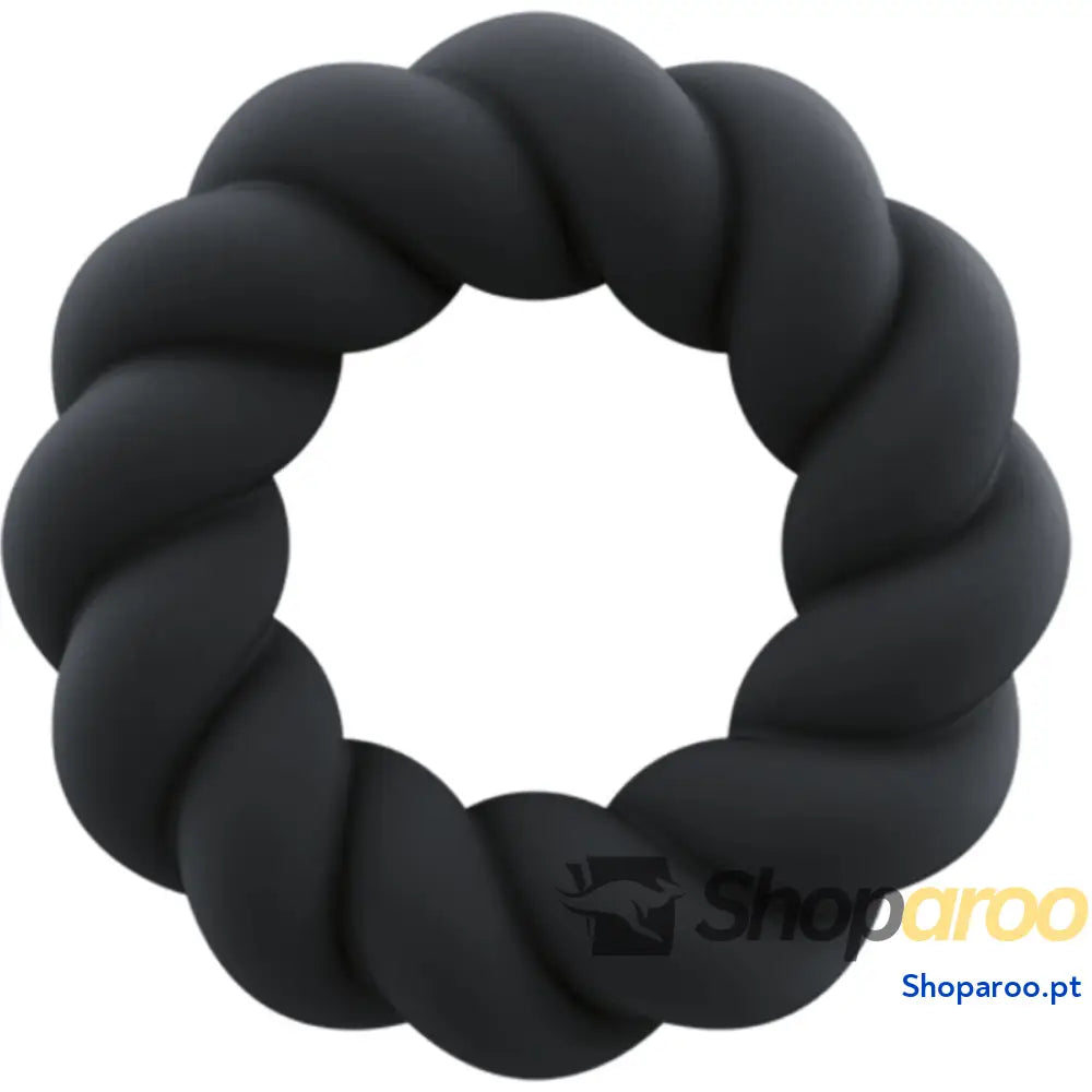 ROCKS-OFF - ANEL MASTURBADOR DE SILICONE PRETO TWIST
