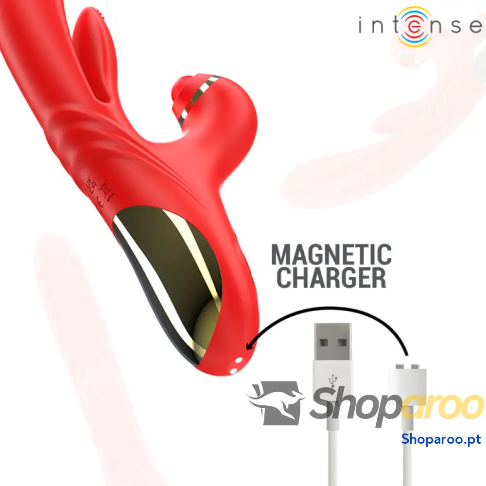 ROSALIA VIBRADOR MULTIFUNCIONAL 3 EM 1 VERMELHO