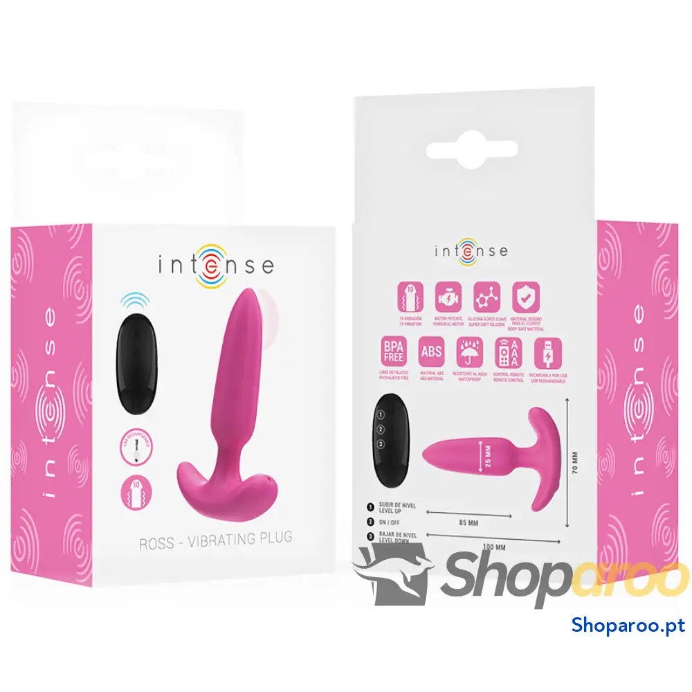 ROSS PLUG ANAL 10 VIBRAÇÕES ROSA CONTROLE REMOTO
