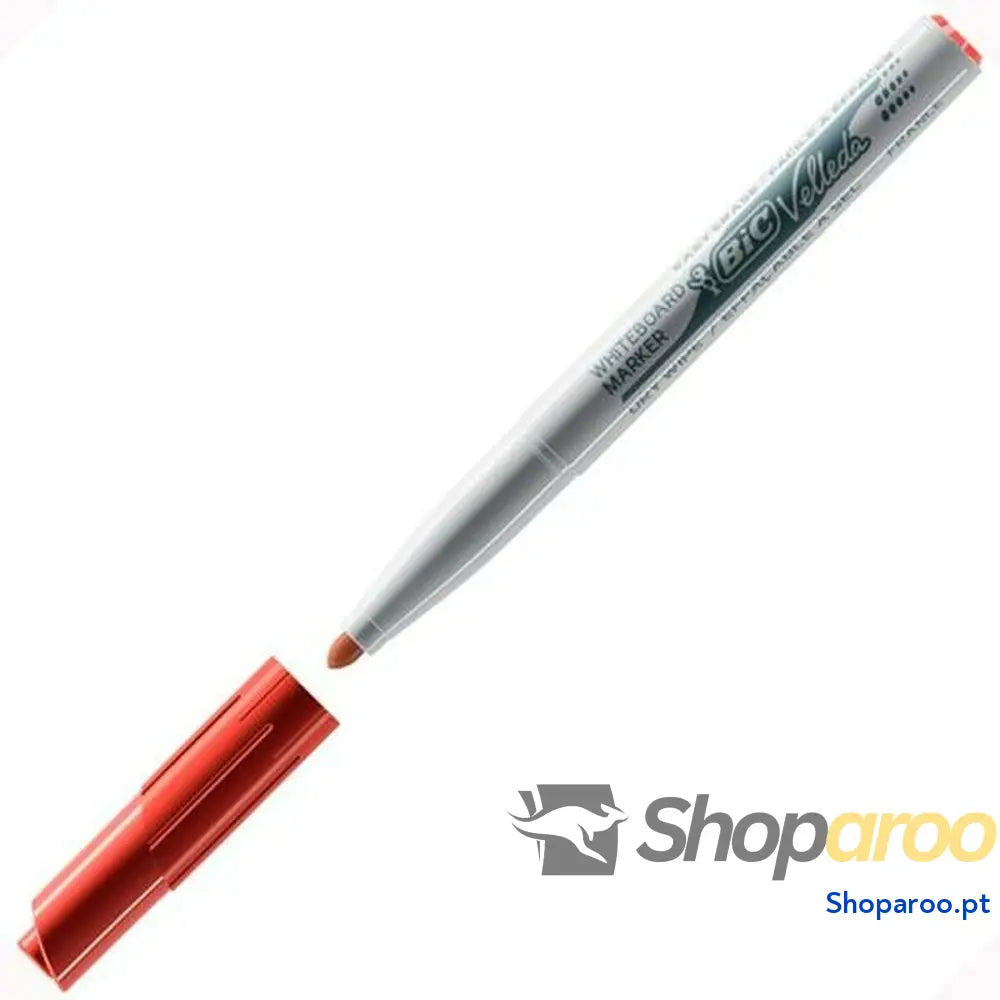 Rotulador Bic Velleda 1741 Branco Vermelho Ardósia branca