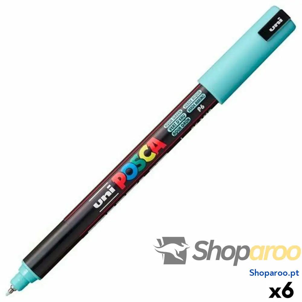 Rotulador de tinta acrílica POSCA PC-1MR Verde Turquesa (6 Unidades)