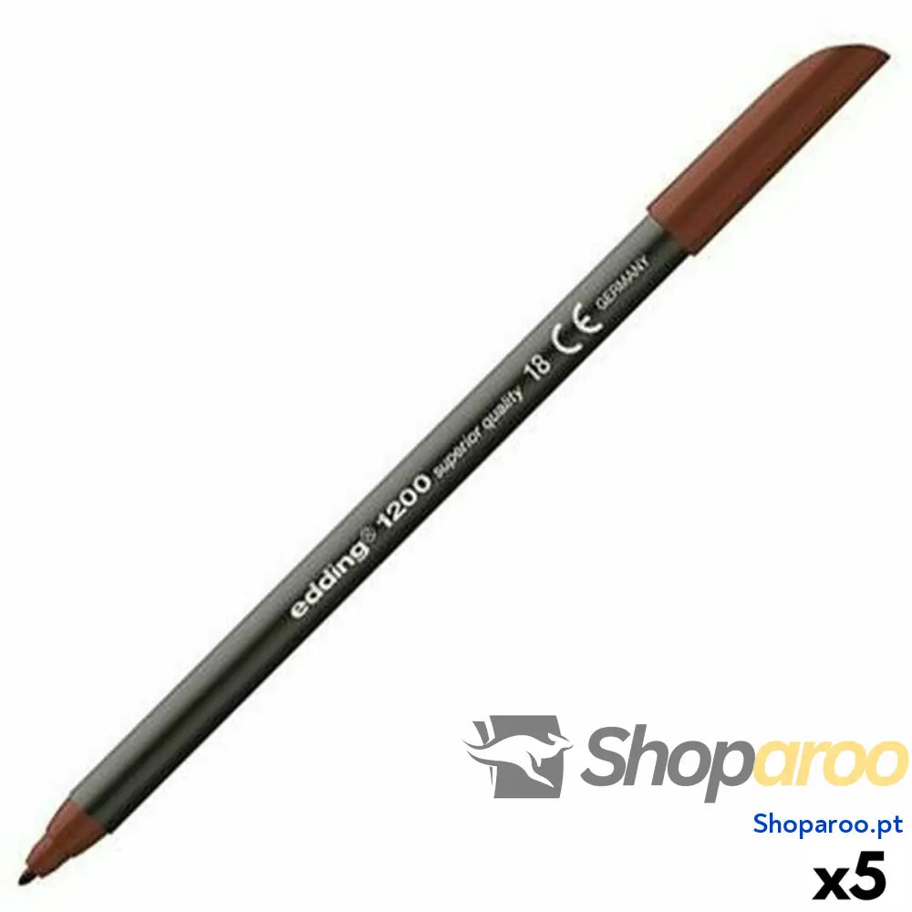Rotulador Edding 1200 Catanho escuro (5 Unidades)