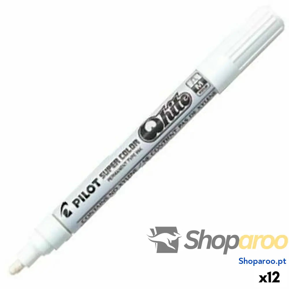 Rotulador permanente Pilot Branco (12 Unidades)