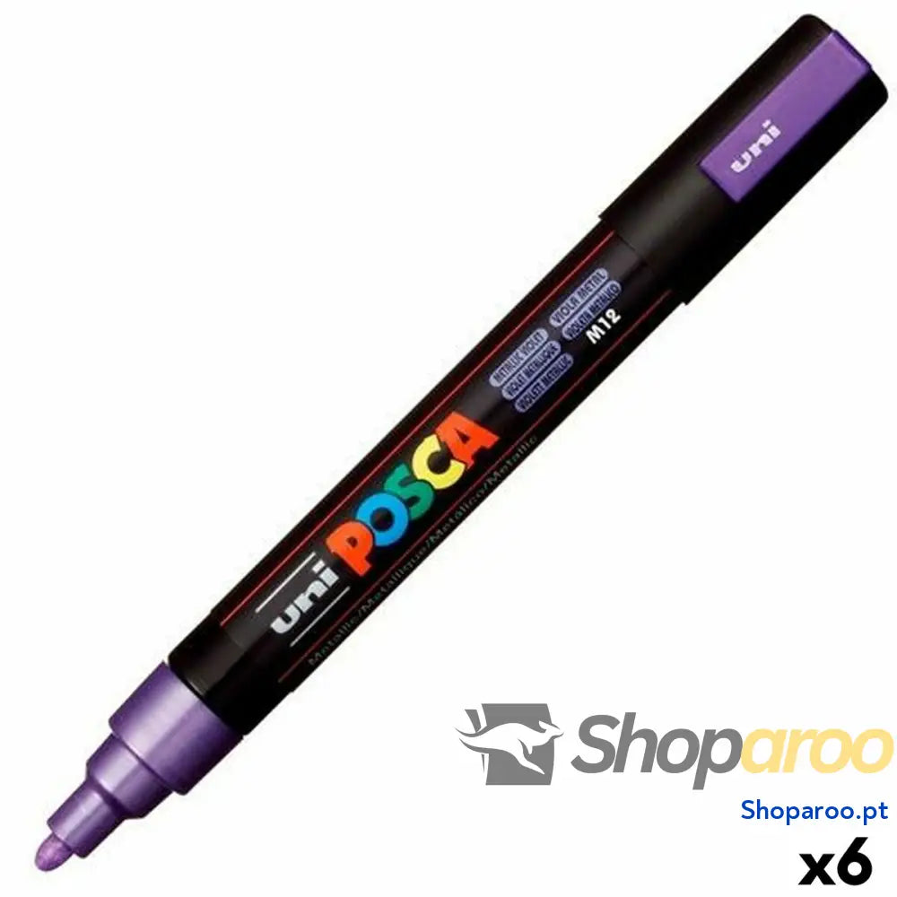 Rotuladores POSCA PC-5M Violeta (6 Unidades)
