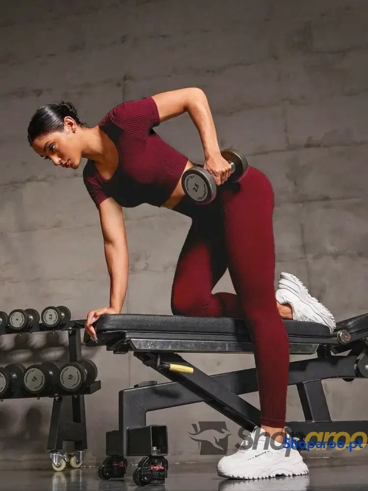 Round Neck Short Sleeve Top and Leggings Active Set