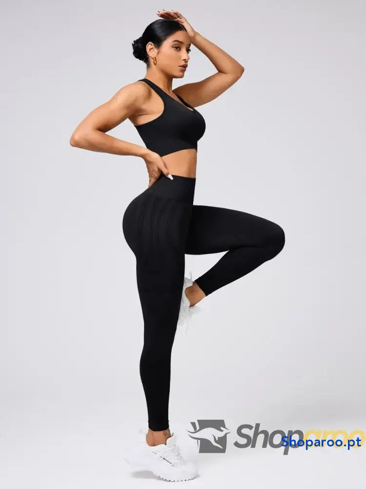 Round Neck Wide Strap Tank and Leggings Active Set