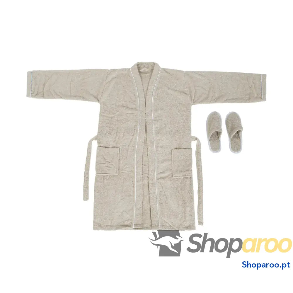 Roupão Home ESPRIT Bege Mulher 400 g /m²