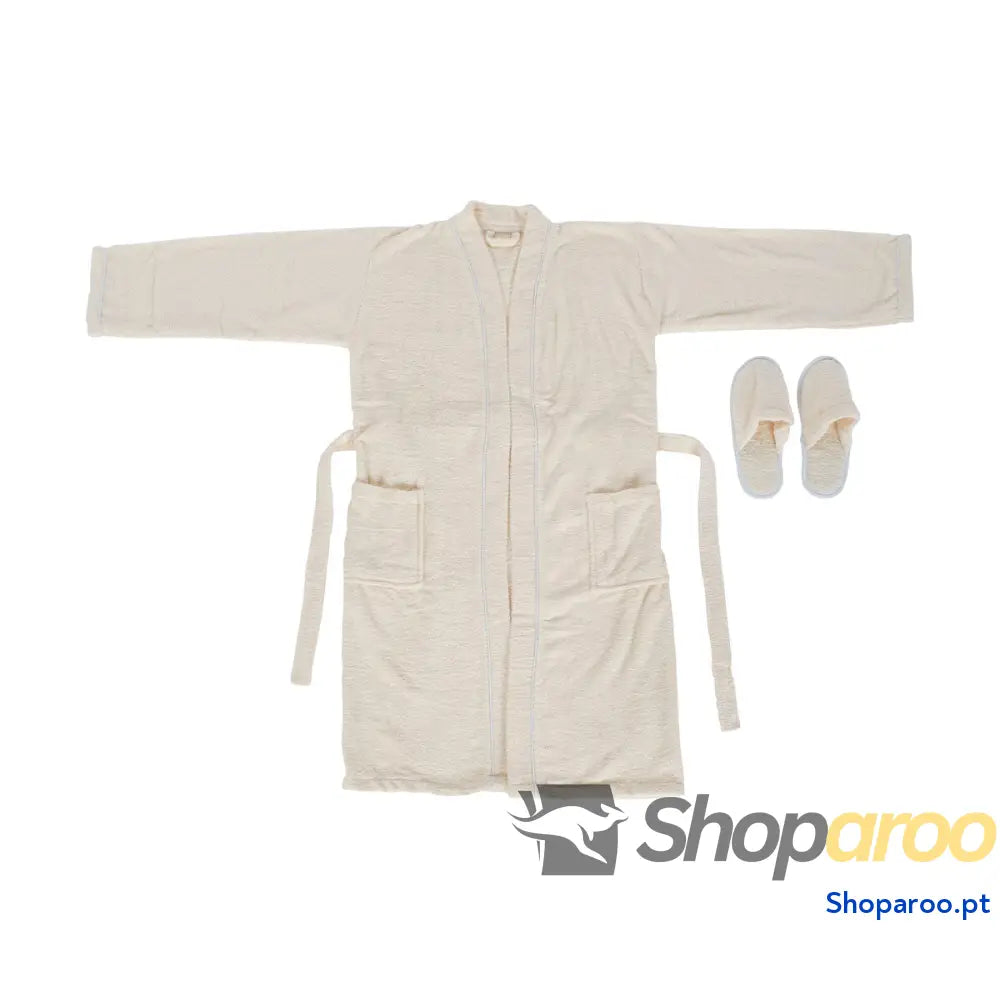 Roupão Home ESPRIT Creme Mulher 400 g /m²