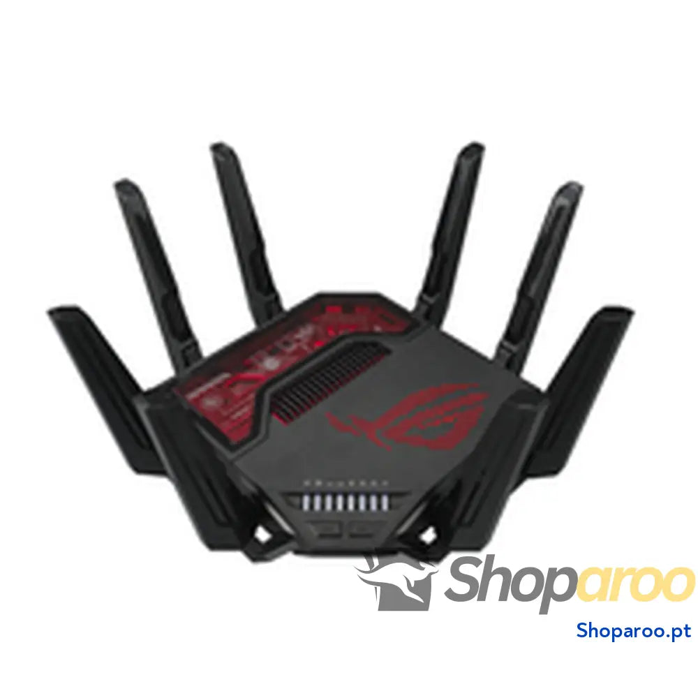 Router Asus GT-BE19000 Preto Preto/Vermelho USB USB 2.0 RJ45 Ethernet LAN USB 3.2 Wi-Fi