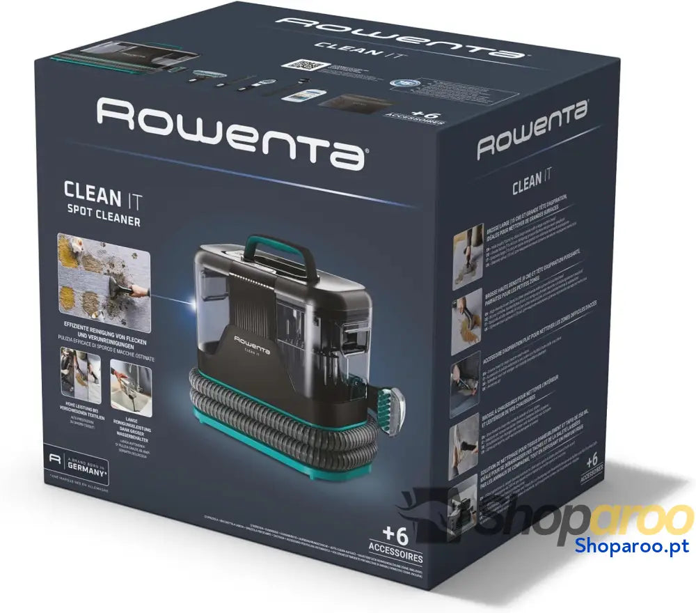 Rowenta Clean It aspirador de estofos limpeza rápida e fácil adequado para sujidade animais estimação tapetes interior