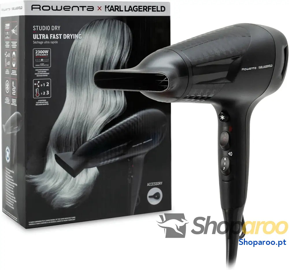 Secador de Cabelo Rowenta x Karl Lagerfeld Studio Dry CV581L 2300W
