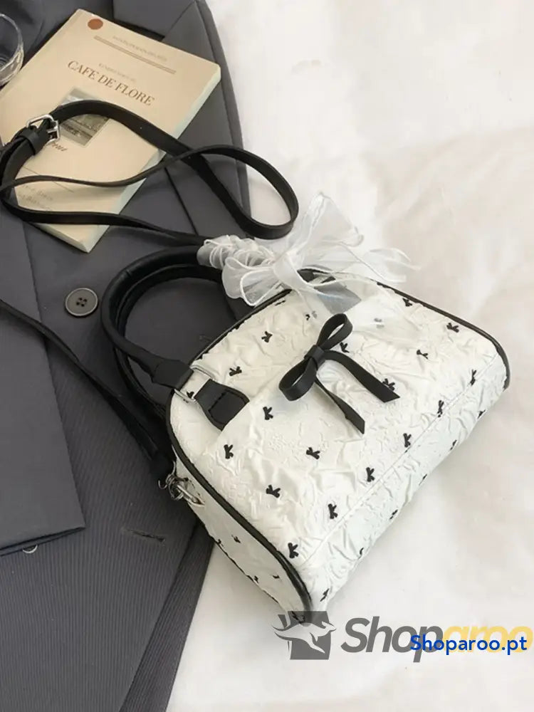 Ruched Bow Crossbody Bag