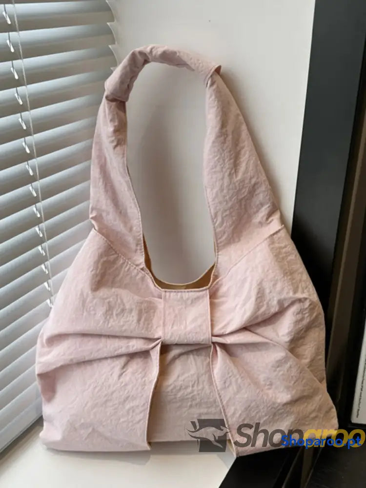 Ruched Bow Shoulder Bag