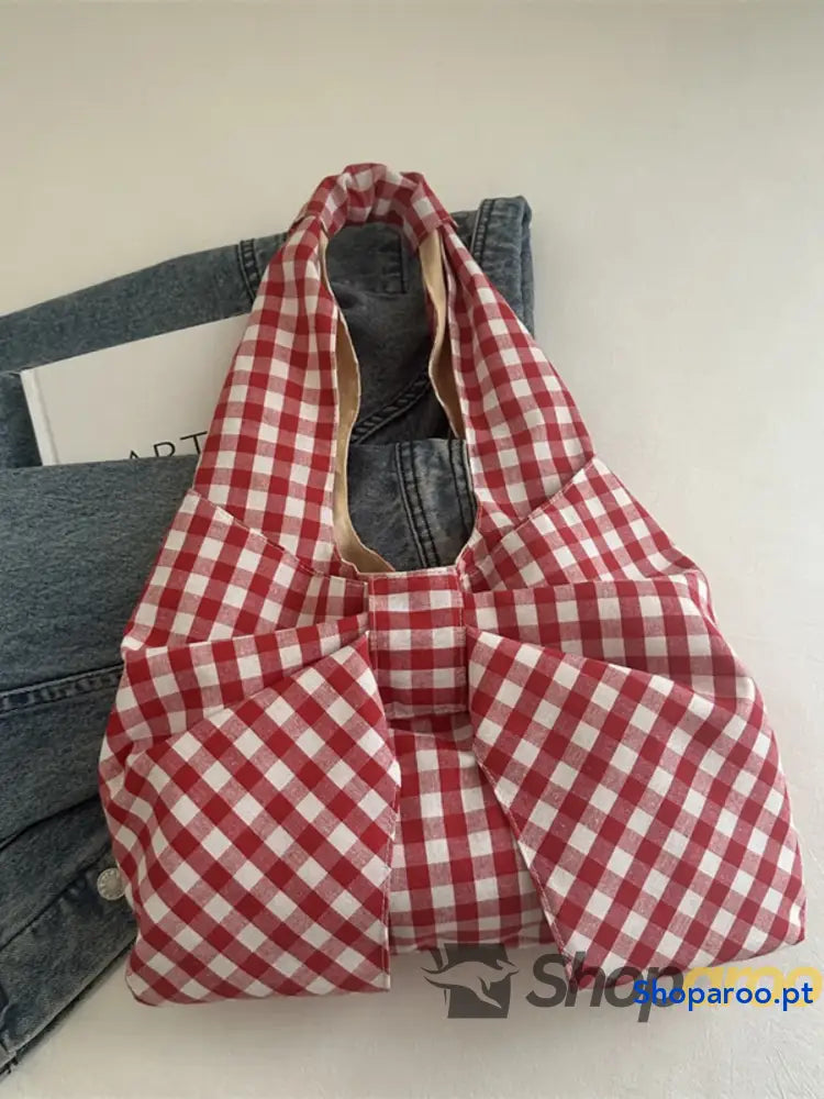 Ruched Bow Shoulder Bag