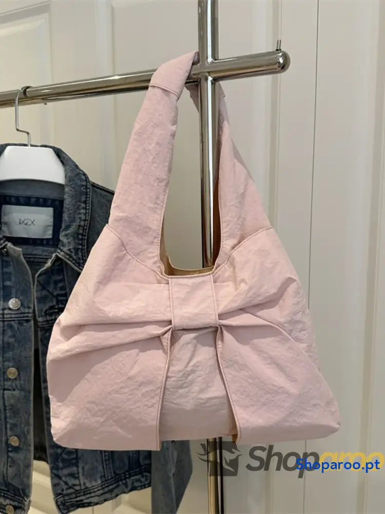 Ruched Bow Shoulder Bag